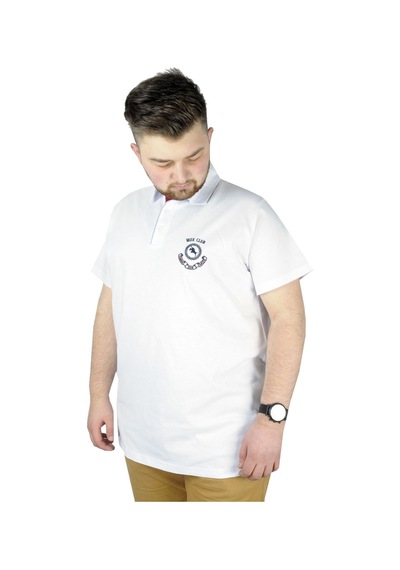 Mode Xl Büyük Beden Erkek T Shirt Polo Mdx Club 22305 Beyaz 001