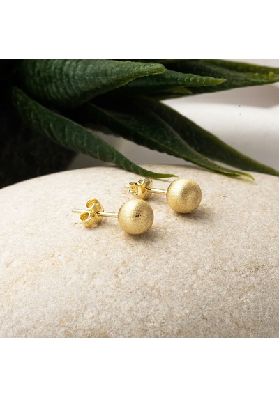 Bilezikci Mat 14 Ayar Altın Top Küpe 7 Mm. Kpads14k29575