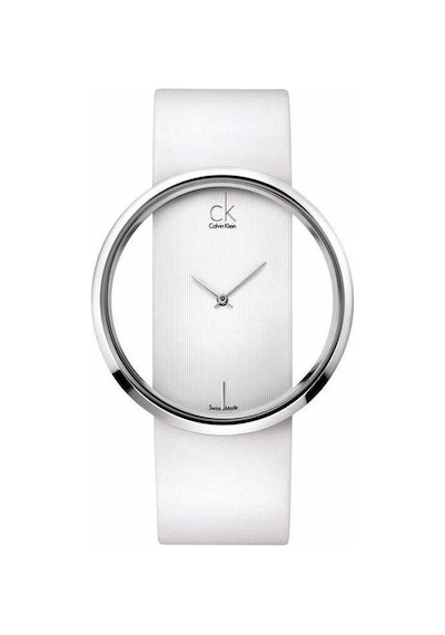 Calvin Klein K9423101 Beyaz Deri Saat Kordonu