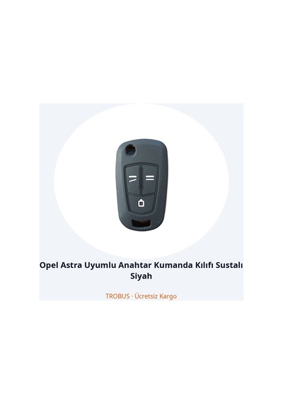 Trobus Opel Astra Uyumlu Anahtar Kumanda Kılıfı Katlanır Siyah