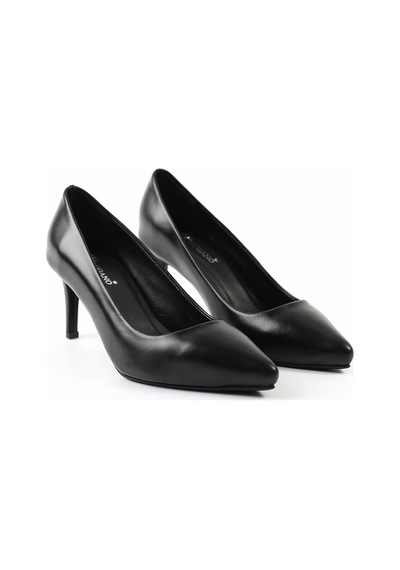 Tuna Hakiki Deri Siyah Stiletto Kadın Ayakkabı - Rgn80123 Siyah