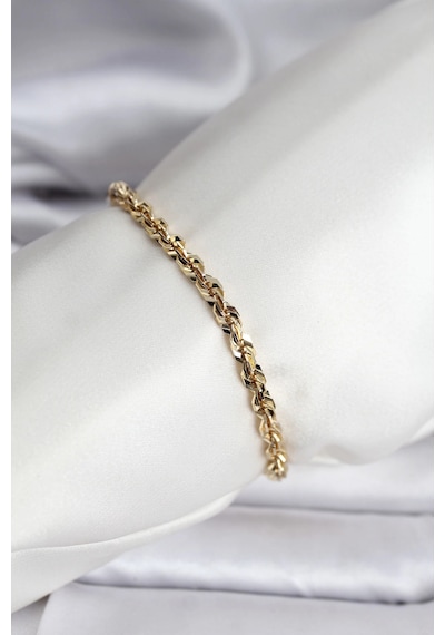 14k Gold Renk Kaplama Burgu Zincir Model Cm Kadın Bileklik Çok Renkli
