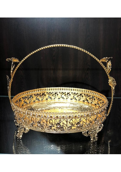 Gold Sepet Kristal Taşlı Çikolatalık Meyvelik Lkm-251