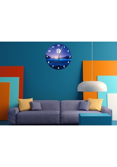 Ti-play Muhteşem Gökyüzü 30x30cm Akrilik Dekoratif Modern Duvar Saati ÇOk Renkli