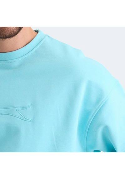 Slazenger VADIK Oversize Erkek  Turkuaz Sweatshirt