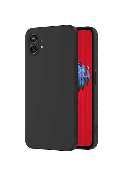 Nothing Phone 1 Kılıf Kamera Korumalı Silikon Arka Kapak Siyah