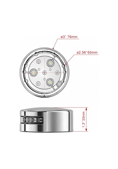Labarka LED Baş İskele Sancak Feneri Krom İkili - 12V
