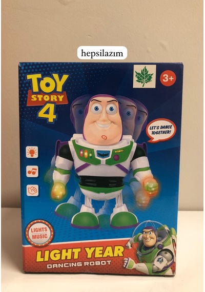 Dans Eden Işıklı Müzik Çalan Hareketli Buzz Lightyear Oyuncak Beyaz - Mor
