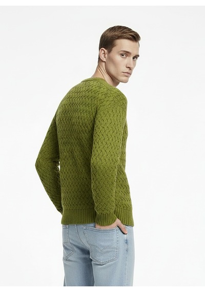Alpha Studio Yeşil Erkek Bisiklet Yaka Regular Fit Kazak Au-3081c Merıno Mock Neck Sweater Alpha Studio Yeşil Erkek Bisiklet Yaka Regular Fit Kazak Au-3081c Merıno Mock Neck Sweater