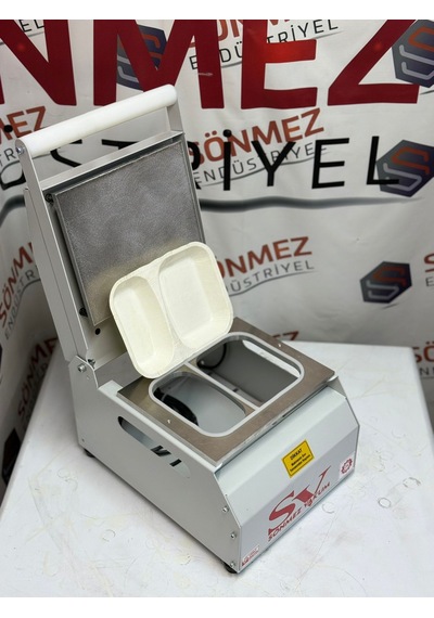 Sönmez Vakum 2 Bölme Karton Tabak Kapatma Yapıştırma Makinesi