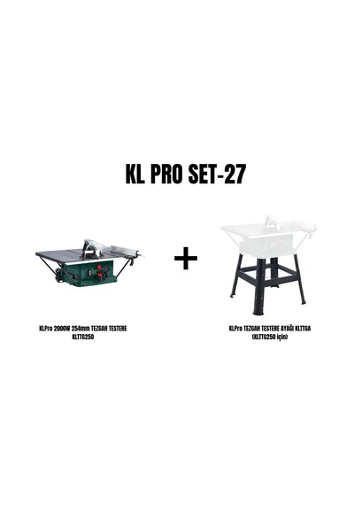 Klpro Set-27 Klpro 2000w 254mm Tezgah Testere Klttg250+tezgah Testere Ayağı