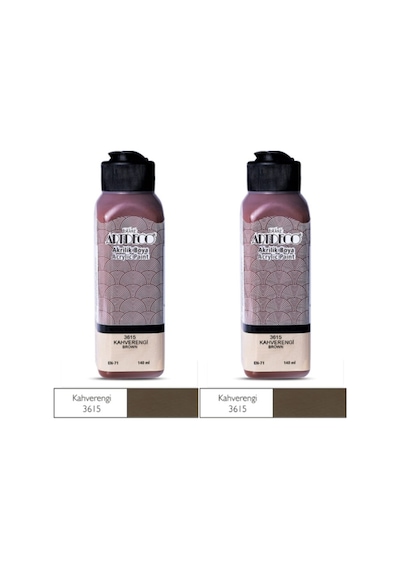 2 Li Akrilik Boya 140 Ml Renk Seçmeli Canlı Ve Pastel 3615 - Kahverengi