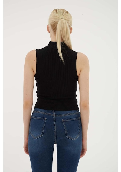 Fashion Friends 23k0064k1 Kadın Yarım Balıkçı Triko Bluz 23K0064K1-R1534 Siyah