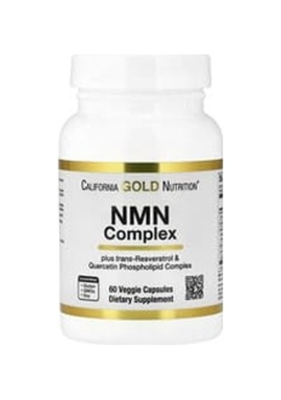 California Gold Nutrition, Nmn Complex With Trans-resveratrol, Quercetin Phytosome Complex, Apigenin, And Luteolin, 60 Veggie Capsules