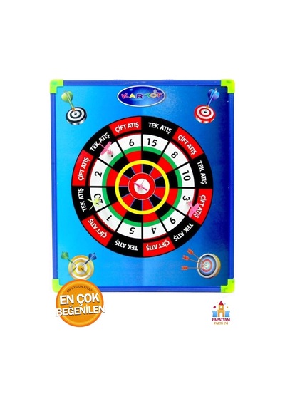 Dart Oyunu İçin Çift Taraflı Mıknatıslı Dart Tahtası - 35x30 Cm Boyutunda