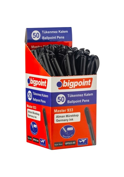 Bigpoint Tükenmez Kalem Master 1.0mm Siyah X 50 Adet Diğer