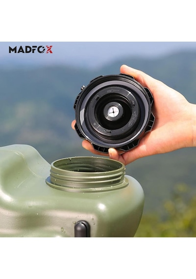 Madfox Galon Air Pe Tekerlekli Musluklu Su Bidonu 28 Litre Green Yeşil