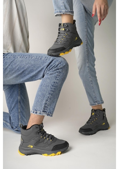 Muggo Alaska Unisex Garantili Trekking Outdoor Bağcıklı Yandan Fermuarlı Kışlık Bot 001