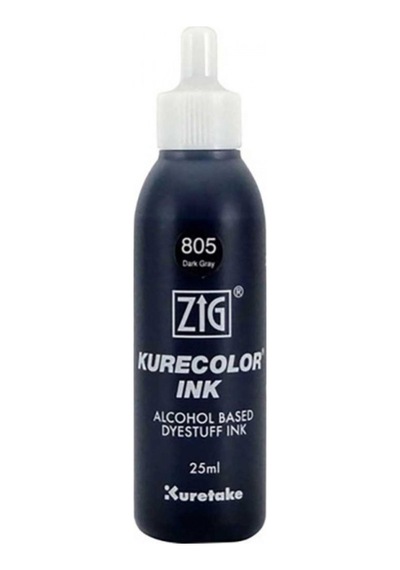 Zig Kurecolor Refill Ink Mürekkep 25ml 805 Dark Gray
