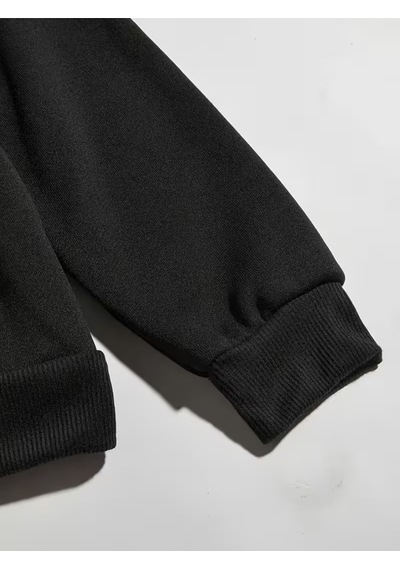 Nevermind Sevgili Kombini Hoodie Merry Christmas Baskılı Çift Kapüşonlu S Siyah