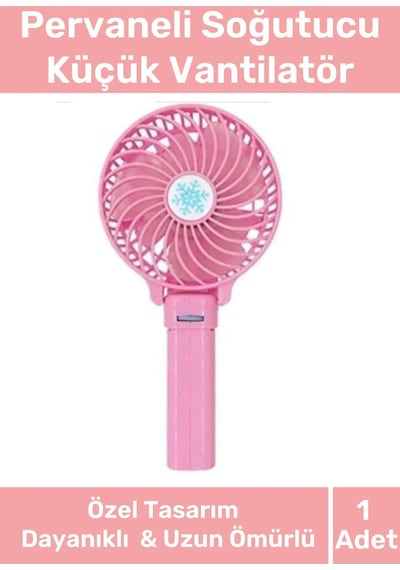Cep Boyu Usb Şarjlı 3 Kademeli Sessiz Taşınabilir Mini Fan Pervaneli Soğutucu Küçük Vantilatör