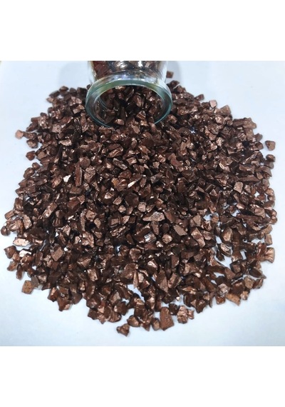 Dekoratif Gerçek Cam Kırığı 4-8 Mm Arlığında 50 Gr Kahverengi