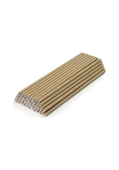Kağıt Pipet Kraft Sargısız 6x195 Mm 50'li Kutulu 50 Adet 50