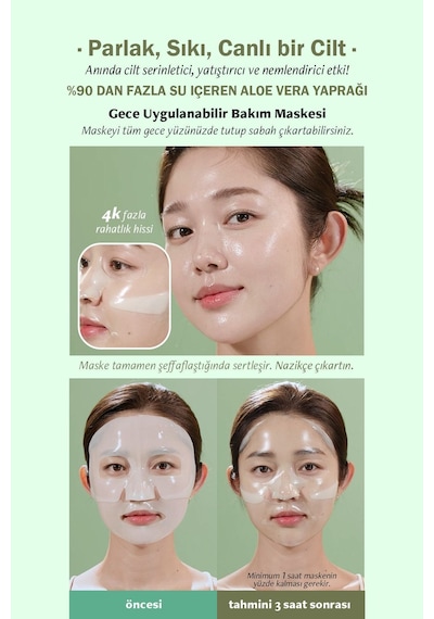 Luvum Şeffaflaşan Kore Eriyen Maske Cica Yatıştırıcı Calming Repair Cica Gel Mask 16 ML