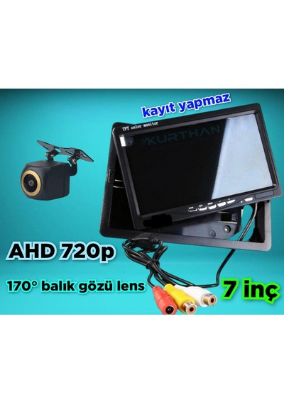 7'' Qled Ips Ekran Ve 1 Adet Ahd 720p Balık Gözü Kamera 12v