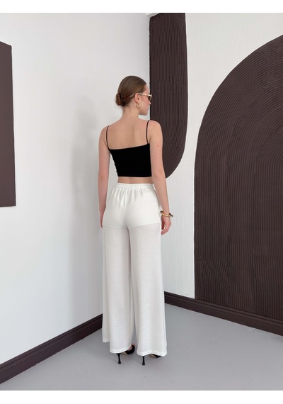 Verymoda Keten Pantolon D2381 Krem