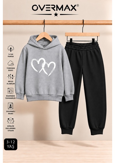 Overmax Çift Kalp Baskılı Çocuk Kapüşonlu Sweatshirt Eşofman Takımı 3-12 Yaş Gri Üst-siyah Alt - 923598938 Gri Üst-siyah Alt Overmax Çift Kalp Baskılı Çocuk Kapüşonlu Sweatshirt Eşofman Takımı 3-12 Yaş Gri Üst-siyah Alt - 923598938 Gri Üst-siyah Alt