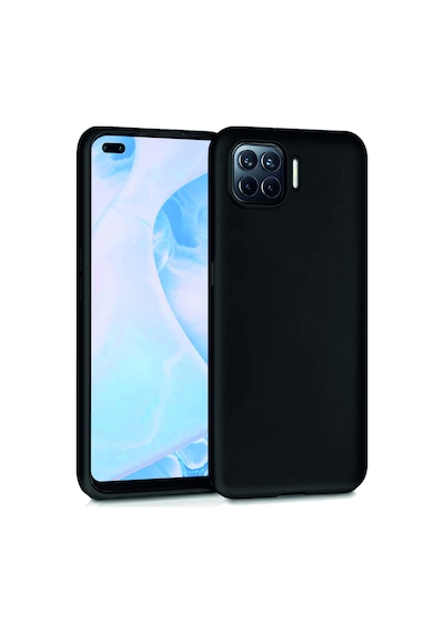 Oppo Reno 4 Lite Kılıf Kamera Korumalı Silikon Rubber Arka Kapak Siyah