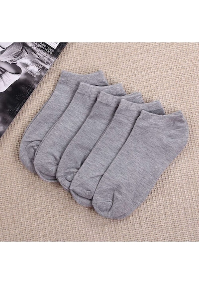 Bgk Unisex Yazlık Patik Çorap 'li Extra Rahat Gri Gri