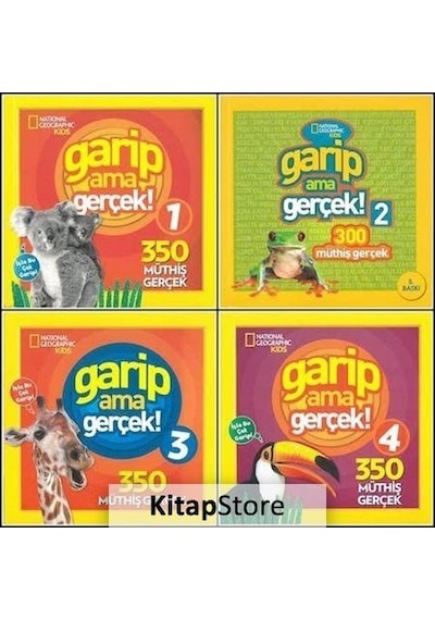 Kitapstore National Geographic Kids-Garip Ama Gerçek Seti 4 Kitap / Kol...