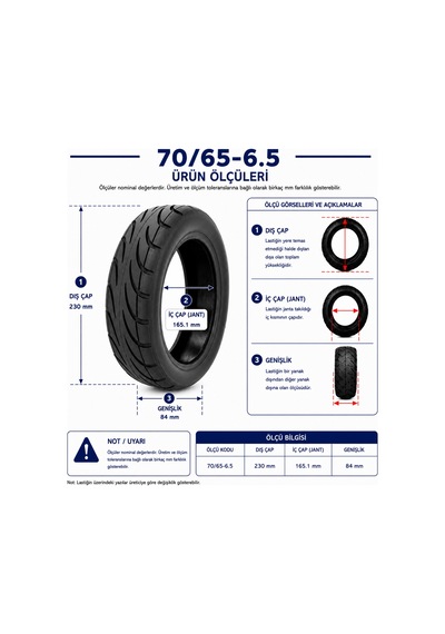Innova 70/65-6.5 Jelli Tubeless Elektrikli Scooter Lastiği