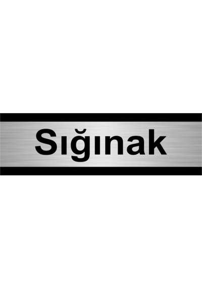 Sığınak 5x20cm Gümüş Renk Metal Yönlendirme Levhası