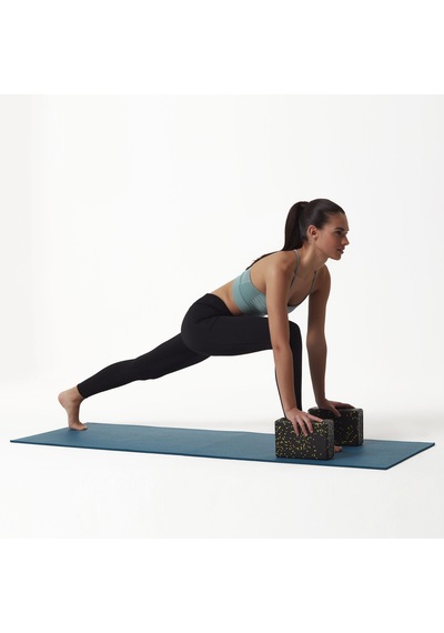 Actifoam Yoga Blok Yoga Köpüğü Yoga Bloğu Orta Sert-Siyah Mavi