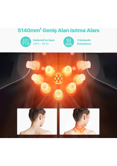Skg G7 Pro Fold Tens-Ems Akıllı Boyun Masaj Aleti/Robotu, Mobil App Desteği, Özel Isı Terapisi Lacivert