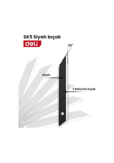 Delı Profesyonel Metal Gövdeli Kırılabilir Maket Bıçağı 9mm Sk5 Sarı Kendinden Kilitli