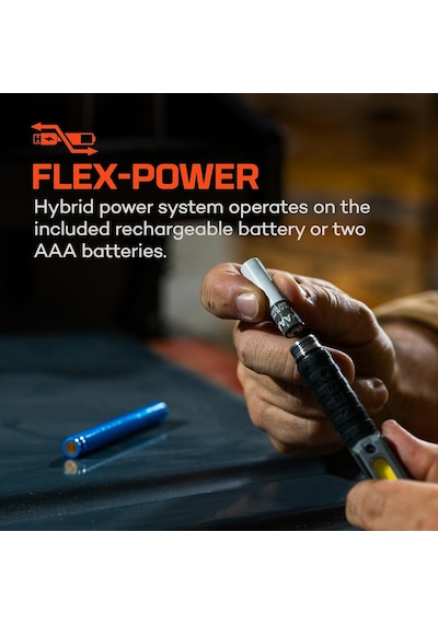 Lil Larry 500 Flex Şarj Edilebilir Çalışma Işığı - 500 Lümen Cob Led, Usb-c Şarj, Flex-power Pil Sistemi, Manyetik Taban, Ipx4 Suya Dayanıklı, Uçak Sınıfı Alüminyum