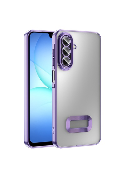 Galaxy Uyumlu A17 Kılıf Kamera Lens Korumalı Logo Gösteren İnce Hafif Pazarplus Mavi