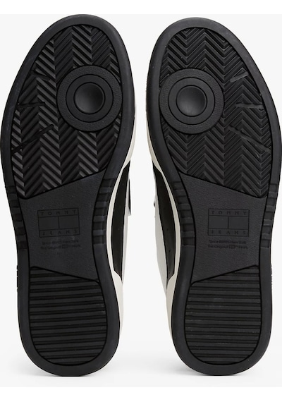 Tommy Hilfiger Erkek Deri Siyah Sneaker Çok Renkli
