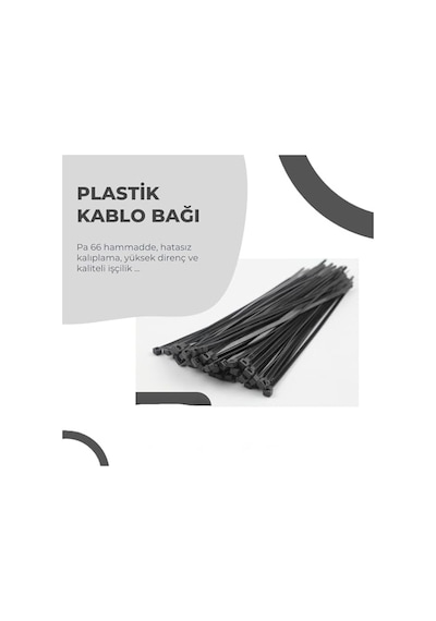 Orret Home 100 Adet Kablo Bağı Seti, Amerikan Kelepçesi, Cırt Elektrik Kablo Bağı, Dayanıklı Ve Çok Yönlü Kullanım İçin İdeal, Organizasyon Ve Düzenleme Siyah, 2.5x150mm