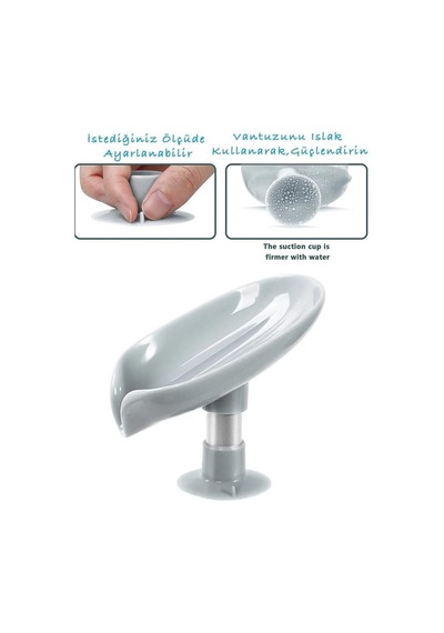 Lavabo Kenarı Sabunluk Vantuzlu Su Giderli