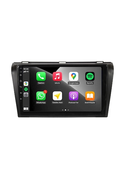 Mazda Mazda 3 Araç Multimedya Android Ekran Carplay Navigasyon Double Teyp 2+32 9" 04-09 Black Blueway