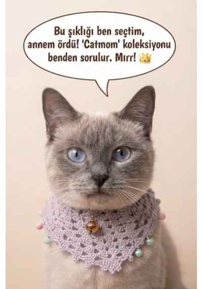 El Emeği Anne Ve Kedi Seti Açık Lila