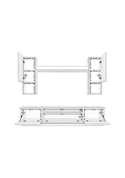 Decoraktiv Trendstyle 5das Slm Tv Ünitesi Tv Sehpası Beyaz - Ceviz Decoraktiv Trendstyle 5das Slm Tv Ünitesi Tv Sehpası Beyaz - Ceviz