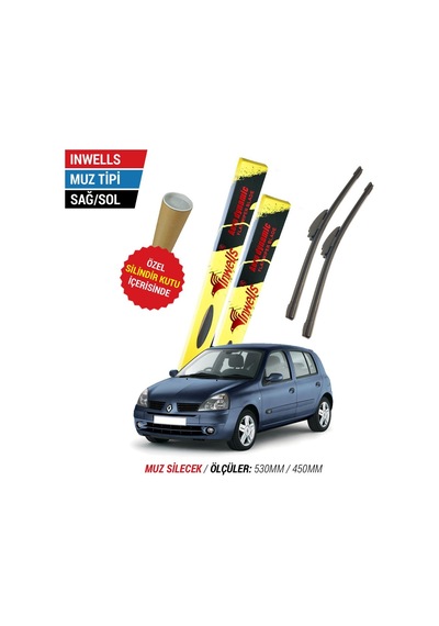 Renault Clio 2 İnwells Muz Silecek Takımı (1998-2005)