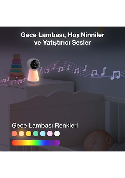 Vtech Uyarlanabilir Gece Lambalı 5 Wi-fi Görüntülü Bebek Monitörü - Rm5756hd