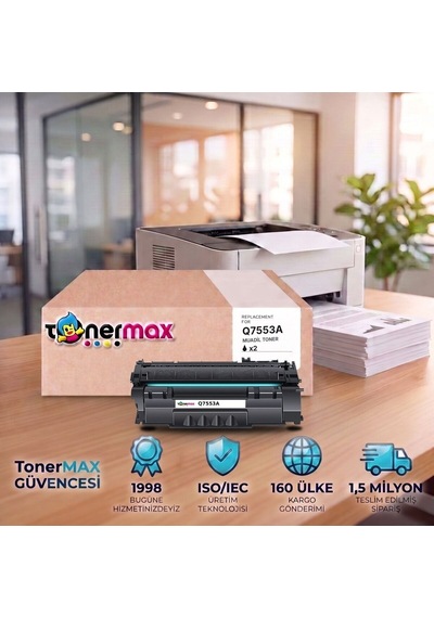 Hp Laserjet M2727nf Mfp Uyumlu Toner Çipli Q7553a 2'li 3.000 Sayfa